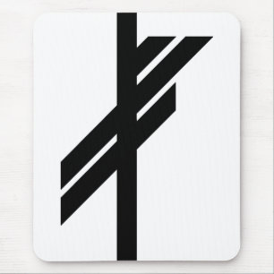 Alfombrilla De Ratón Viking Rune - Suerte - negro
