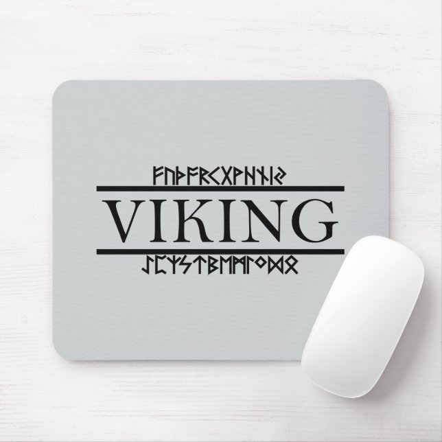 Alfombrilla De Ratón Viking Runes Mouse Pad (Con ratón)
