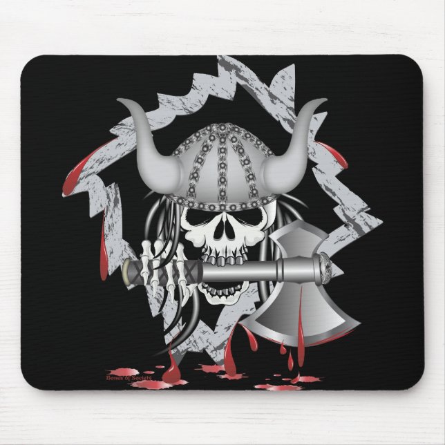 Alfombrilla De Ratón Viking Skull (Frente)