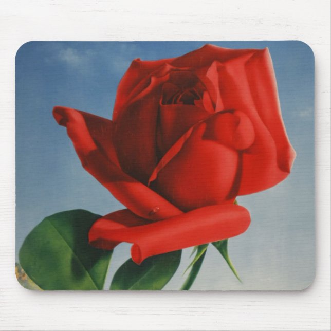 Alfombrilla De Ratón Viñage Montreux Red Rose Suiza Lago Ginebra (Frente)