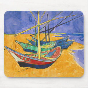 Alfombrilla De Ratón Vincent van Gogh - Barcas de Pesca en la Playa