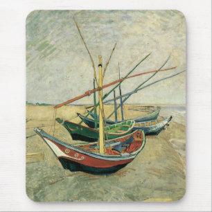 Alfombrilla De Ratón Vincent van Gogh - Barcos de Pesca en la Playa