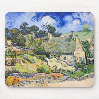 Alfombrilla De Ratón Vincent van Gogh - cabañas con los tejados