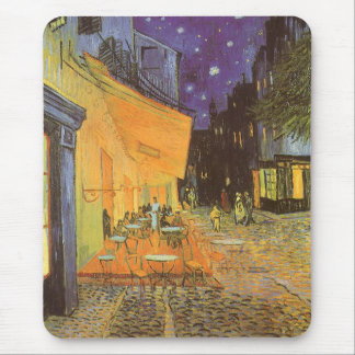Alfombrilla De Ratón Vincent van Gogh - Cafe Terrace de noche