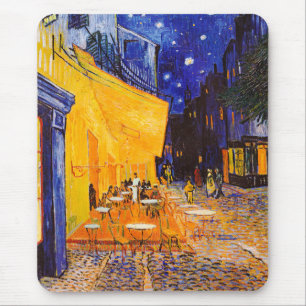 Alfombrilla De Ratón Vincent van Gogh Cafe Terrace en Bella Artes noctu