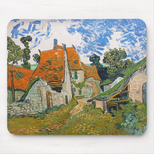 Alfombrilla De Ratón Vincent van Gogh - Calle de Auvers-sur-Oise (Frente)