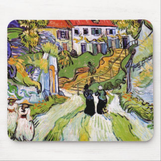 Alfombrilla De Ratón Vincent Van Gogh - Calle del pueblo y escaleras