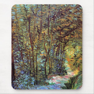 Alfombrilla De Ratón Vincent Van Gogh - Camino en el bosque Arte fino