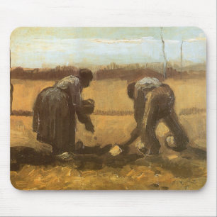 Alfombrilla De Ratón Vincent van Gogh - Campesinos plantando patatas