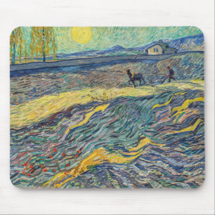 Alfombrilla De Ratón Vincent van Gogh - Campo con campesinos arando