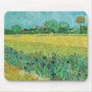 Alfombrilla De Ratón Vincent van Gogh - Campo con lirios cerca de Arlés