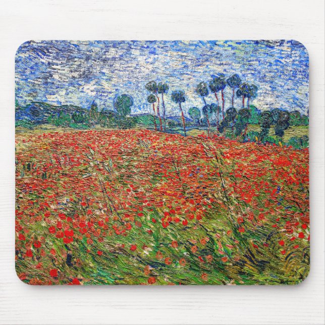 Alfombrilla De Ratón Vincent van Gogh - Campo de amapola (Frente)