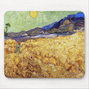 Alfombrilla De Ratón Vincent Van Gogh - Campo De Trigo Con Calor Y Sol