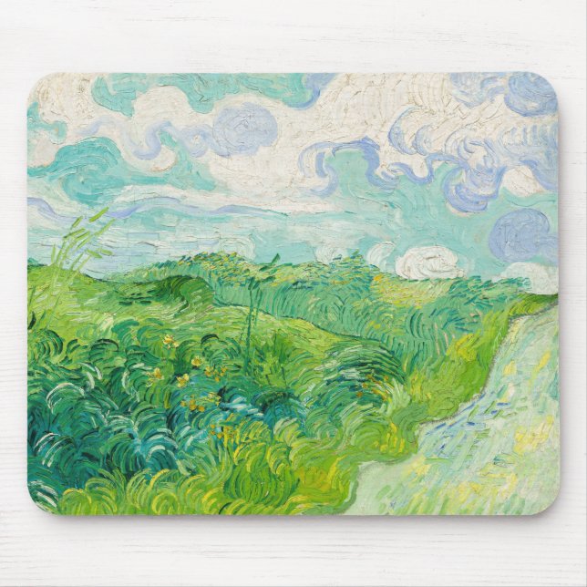 Alfombrilla De Ratón Vincent van Gogh - Campo de Trigo Verde, Auvers (Frente)