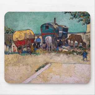 Alfombrilla De Ratón Vincent van Gogh - Caravanas, campamento gitano ce