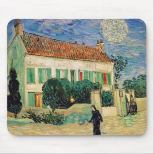 Alfombrilla De Ratón Vincent van Gogh Casa Blanca de noche, 1890