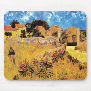 Alfombrilla De Ratón Vincent Van Gogh - Casa de campo en Provenza Arte 