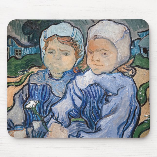 Alfombrilla De Ratón Vincent van Gogh - Dos niñas pequeñas (Frente)
