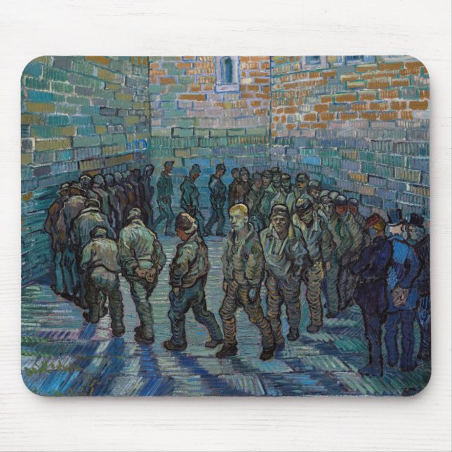 Alfombrilla De Ratón Vincent van Gogh - El patio de la prisión (Frente)
