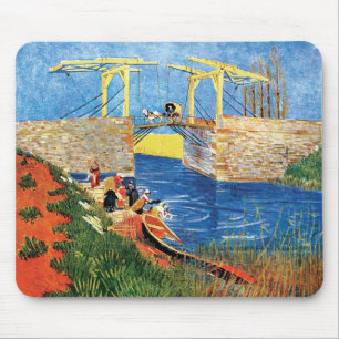 Alfombrilla De Ratón Vincent Van Gogh - El puente de Langlois en Arlés