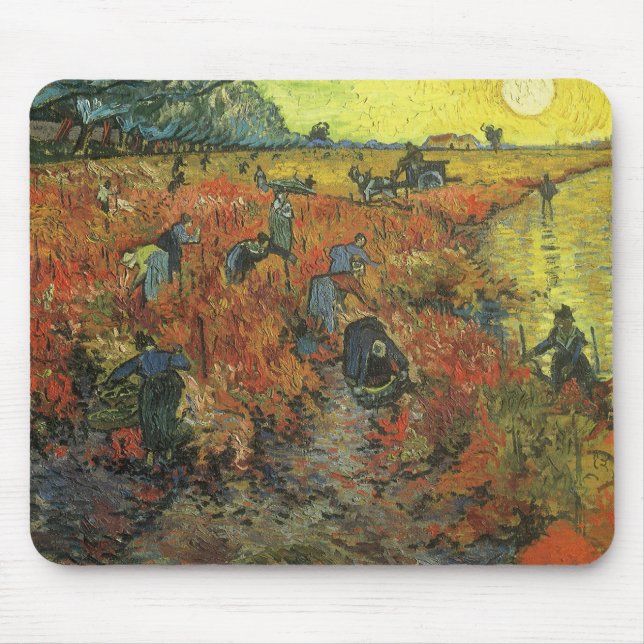 Alfombrilla De Ratón Vincent van Gogh - El Viñedo Rojo (Frente)