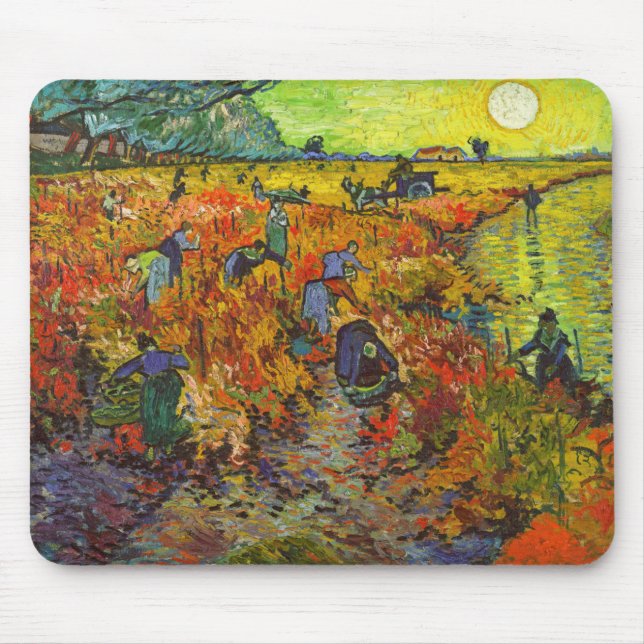 Alfombrilla De Ratón Vincent van Gogh - El Viñedo Rojo (Frente)