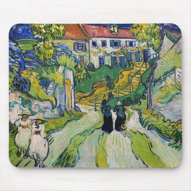 Alfombrilla De Ratón Vincent van Gogh - Escalera en Auvers (Frente)