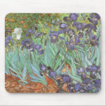 Alfombrilla De Ratón Vincent van Gogh - Irises<br><div class="desc">Irises (1889) de Van Gogh es una pintura vintage post impresionsionismo de arte fino de naturaleza floral. Un grupo de iris morados con barba y una sola flor blanca de iris que crece en un jardín. Fue una de sus primeras pinturas cuando estuvo en el asilo en Saint-Remy-de-Provence. En 1987...</div>