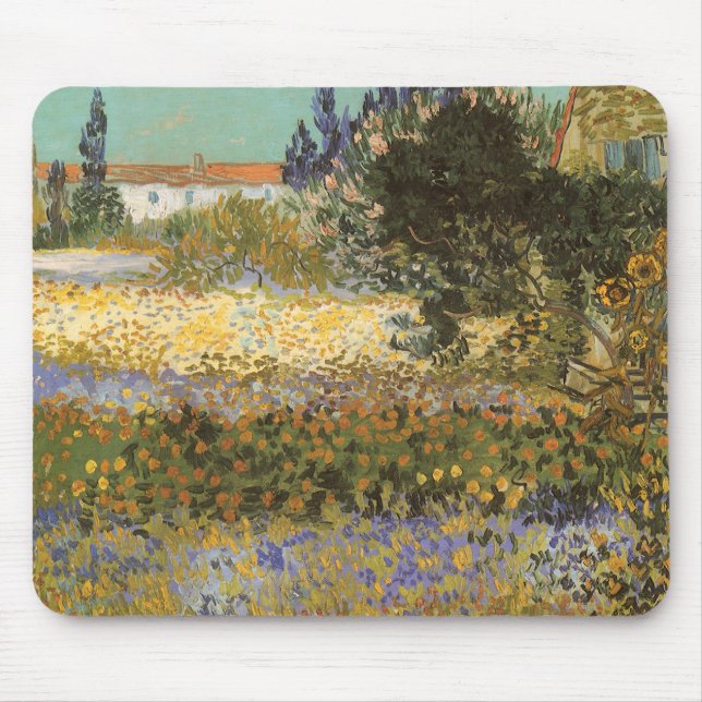Alfombrilla De Ratón Vincent van Gogh - Jardín de flores (Frente)