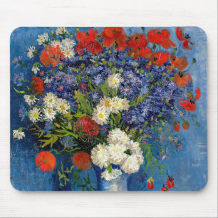 Alfombrilla De Ratón Vincent van Gogh - Jarrón con acianos y amapolas
