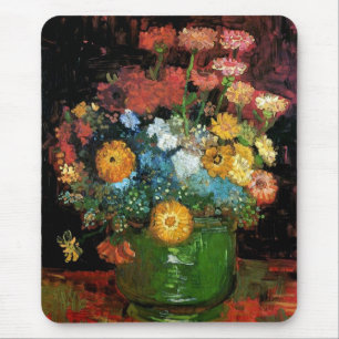 Alfombrilla De Ratón Vincent Van Gogh - Jarrón con Zinnias Arte Fino