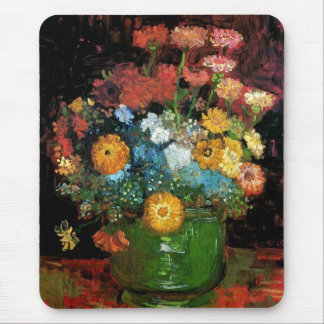 Alfombrilla De Ratón Vincent Van Gogh - Jarrón con Zinnias Arte Fino