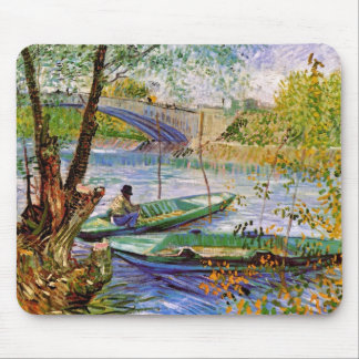 Alfombrilla De Ratón Vincent Van Gogh - La pesca en primavera