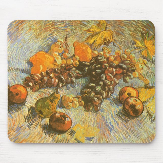 Alfombrilla De Ratón Vincent van Gogh - Manzanas, orejas, lémulos, uvas (Frente)