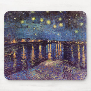 Alfombrilla De Ratón Vincent van Gogh - noche estrellada en Rhone