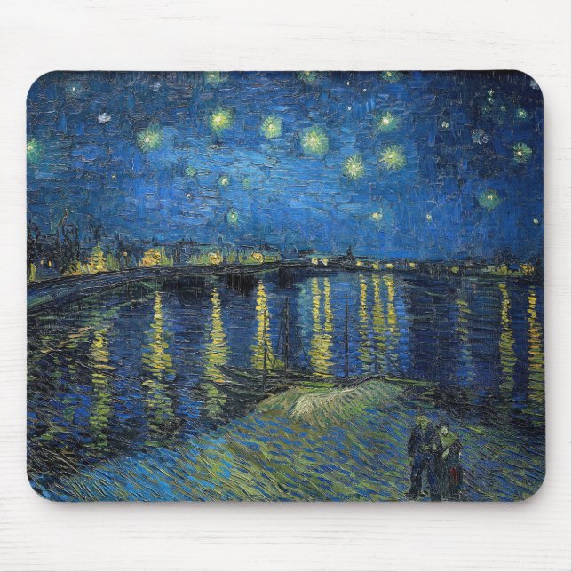 Alfombrilla De Ratón Vincent van Gogh - Noche estrellada sobre el Ródan (Frente)