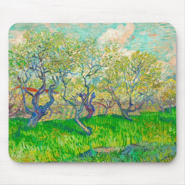 Alfombrilla De Ratón Vincent van Gogh Orchard en Blossom (Frente)