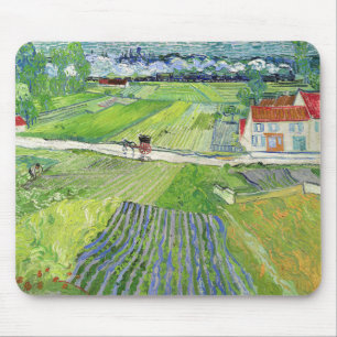 Alfombrilla De Ratón Vincent van Gogh - Paisaje con Carruaje y Tren