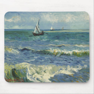Alfombrilla De Ratón Vincent van Gogh - paisaje marino cerca de Les