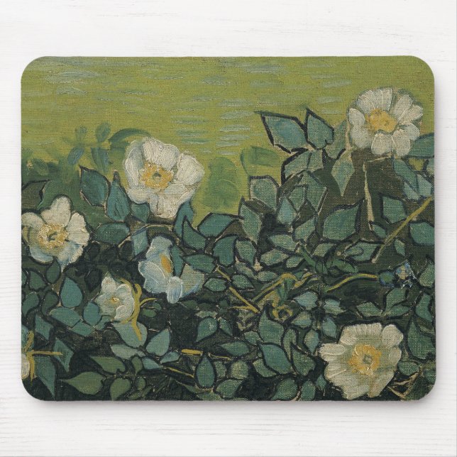 Alfombrilla De Ratón Vincent van Gogh - Rosas silvestres (Frente)