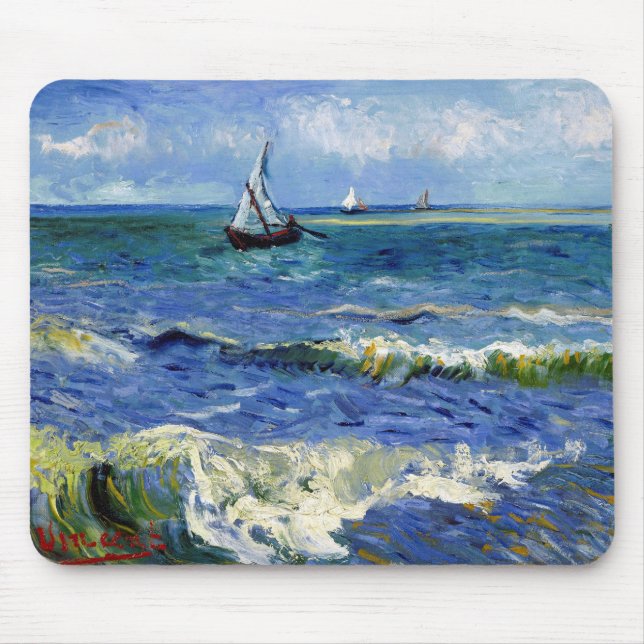 Alfombrilla De Ratón Vincent van Gogh Seascape (Frente)
