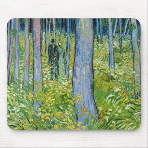 Alfombrilla De Ratón Vincent van Gogh - Sotobosque con dos figuras
