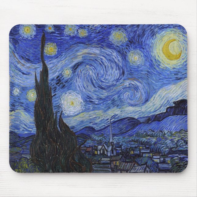 Alfombrilla De Ratón Vincent Van Gogh "Starry Night" Mousepad (Frente)