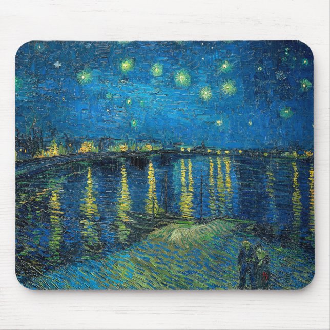 Alfombrilla De Ratón Vincent Van Gogh Starry Night Over the Rhone (Frente)