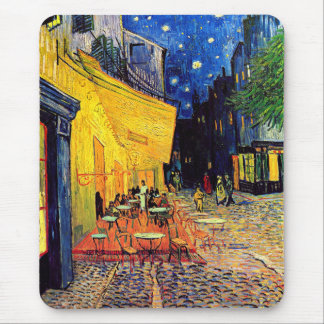 Alfombrilla De Ratón Vincent van Gogh - terraza del café en el Bello