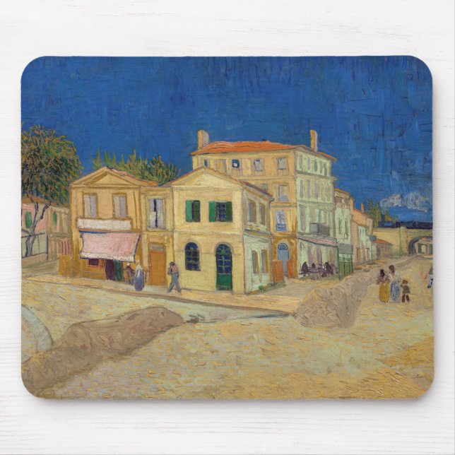 Alfombrilla De Ratón Vincent van Gogh - The Yellow House / The Street (Frente)