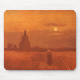 Alfombrilla De Ratón Vincent van Gogh - Torre vieja en los campos