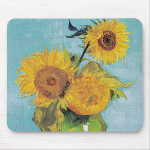 Alfombrilla De Ratón Vincent Van Gogh - Tres Girasoles en un Jarrón