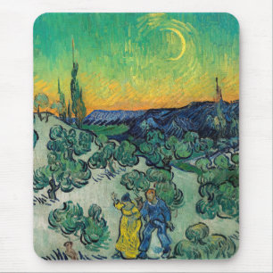 Alfombrilla De Ratón Vincent van Gogh - Un paseo al crepúsculo