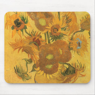 Alfombrilla De Ratón Vincent van Gogh - Vase con quince girasoles
